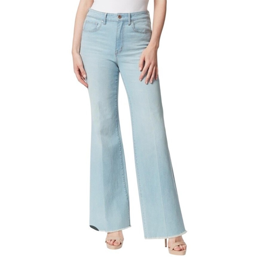 Jessica Simpson True Love Wide Leg Trouser High‎ Rise Light Wash Jeans Size 29